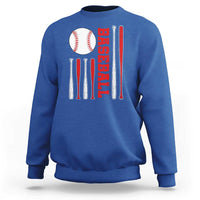 Patriotic Baseball American Flag Sweatshirt Sports Lover Gift - Wonder Print Shop