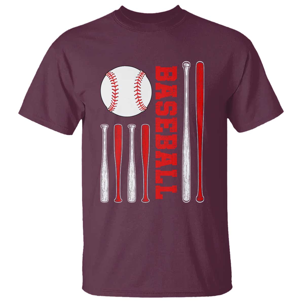 Patriotic Baseball American Flag T Shirt Sports Lover Gift - Wonder Print Shop