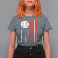 Patriotic Baseball American Flag T Shirt For Women Sports Lover Gift - Wonder Print Shop