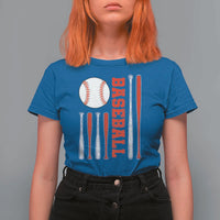 Patriotic Baseball American Flag T Shirt For Women Sports Lover Gift - Wonder Print Shop