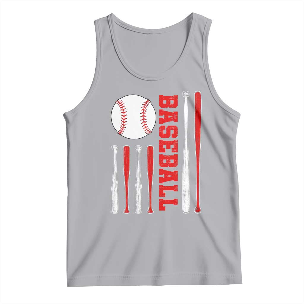 Patriotic Baseball American Flag Tank Top Sports Lover Gift - Wonder Print Shop