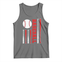 Patriotic Baseball American Flag Tank Top Sports Lover Gift - Wonder Print Shop