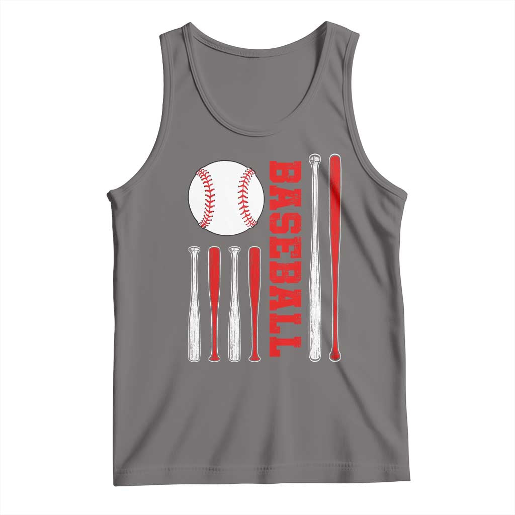 Patriotic Baseball American Flag Tank Top Sports Lover Gift - Wonder Print Shop