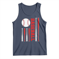 Patriotic Baseball American Flag Tank Top Sports Lover Gift - Wonder Print Shop