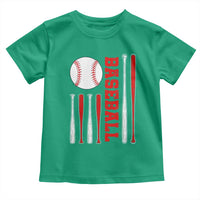 Patriotic Baseball American Flag Toddler T Shirt Sports Lover Gift - Wonder Print Shop
