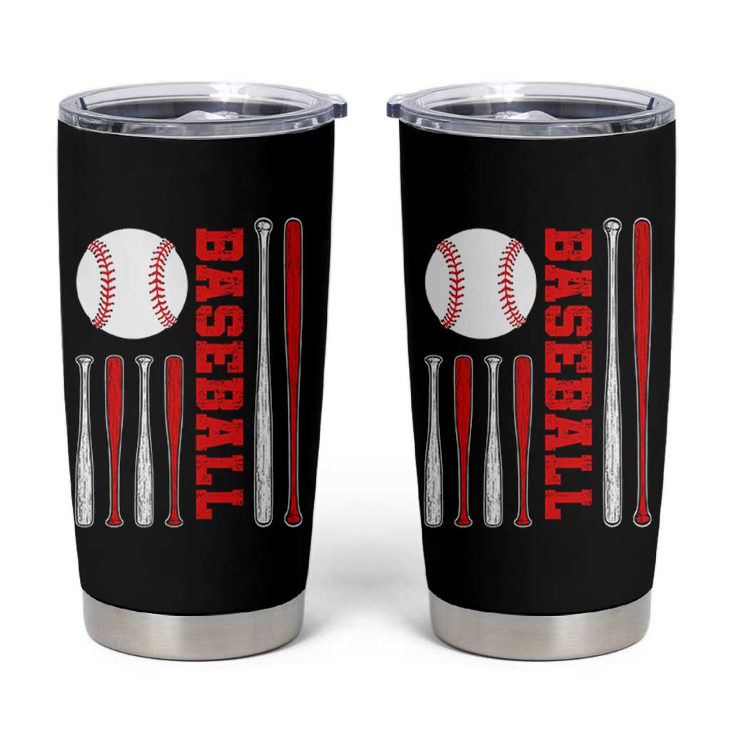 Patriotic Baseball American Flag Tumbler Cup Sports Lover Gift