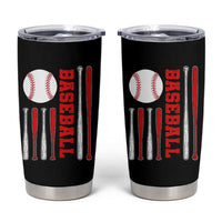 Patriotic Baseball American Flag Tumbler Cup Sports Lover Gift