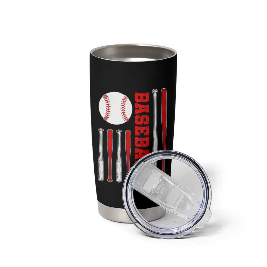 Patriotic Baseball American Flag Tumbler Cup Sports Lover Gift