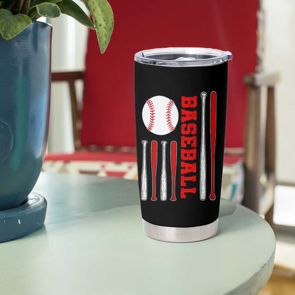 Patriotic Baseball American Flag Tumbler Cup Sports Lover Gift