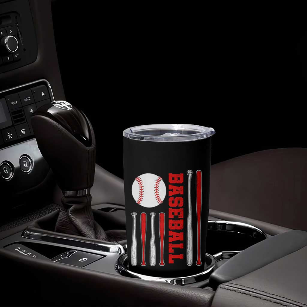 Patriotic Baseball American Flag Tumbler Cup Sports Lover Gift
