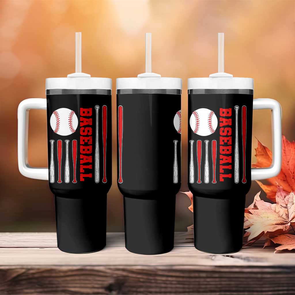 Patriotic Baseball American Flag Tumbler With Handle Sports Lover Gift
