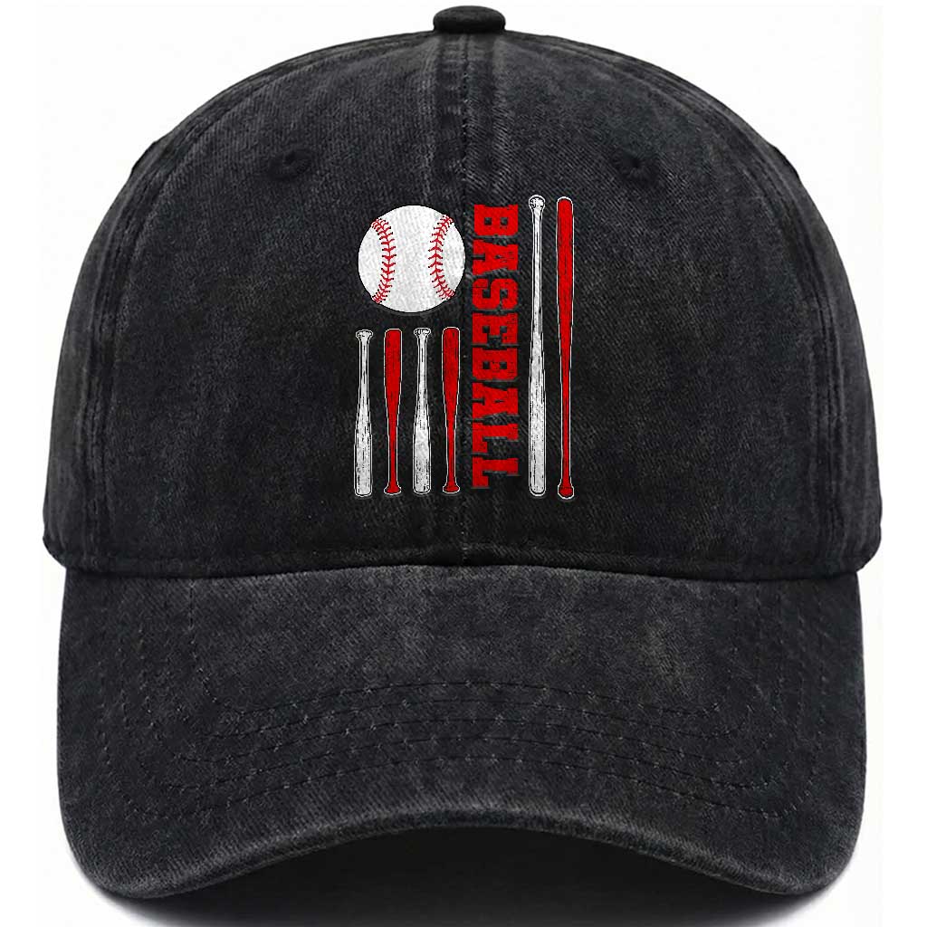 Patriotic Baseball American Flag Washed Cotton Baseball Cap Sports Lover Gift