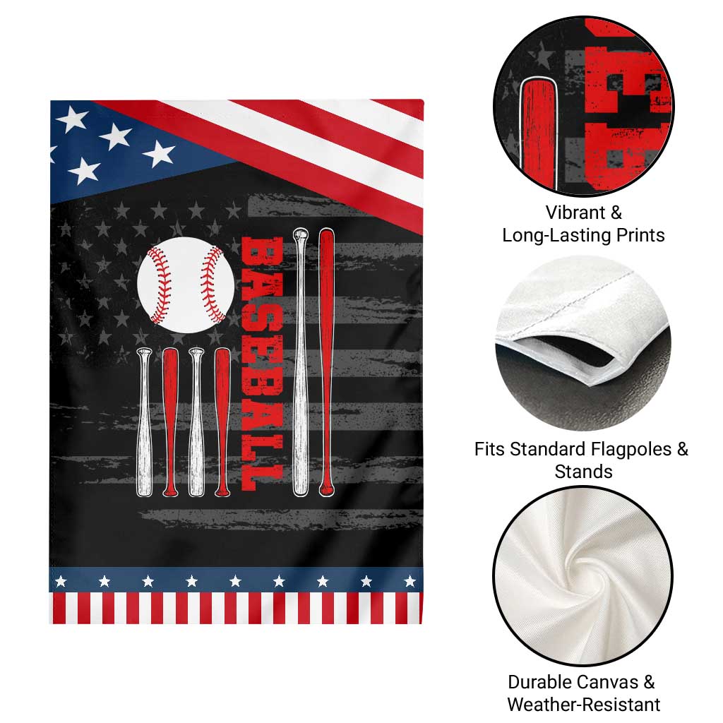 Patriotic Baseball American Flag Garden Flag Sports Lover Gift