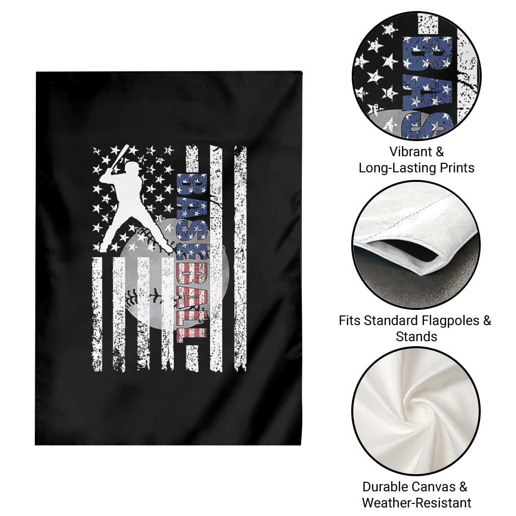 Patriotic Baseball Lover Garden Flag USA American Flag Gift - Wonder Print Shop