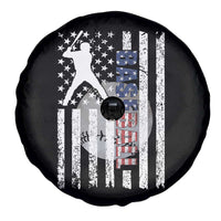 Patriotic Baseball Lover Spare Tire Cover USA American Flag Gift - Wonder Print Shop