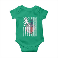 Patriotic Baseball Lover Baby Onesie USA American Flag Gift - Wonder Print Shop