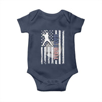 Patriotic Baseball Lover Baby Onesie USA American Flag Gift - Wonder Print Shop
