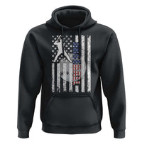 Patriotic Baseball Lover Hoodie USA American Flag Gift - Wonder Print Shop