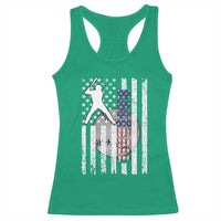 Patriotic Baseball Lover Racerback Tank Top USA American Flag Gift - Wonder Print Shop