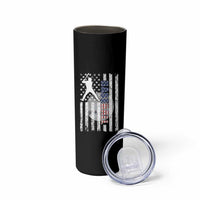 Patriotic Baseball Lover Skinny Tumbler USA American Flag Gift