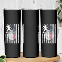 Patriotic Baseball Lover Skinny Tumbler USA American Flag Gift