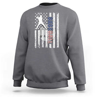 Patriotic Baseball Lover Sweatshirt USA American Flag Gift - Wonder Print Shop