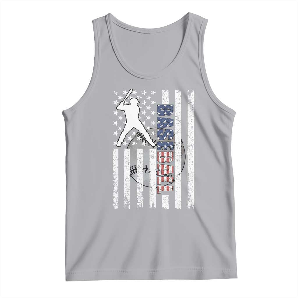 Patriotic Baseball Lover Tank Top USA American Flag Gift - Wonder Print Shop