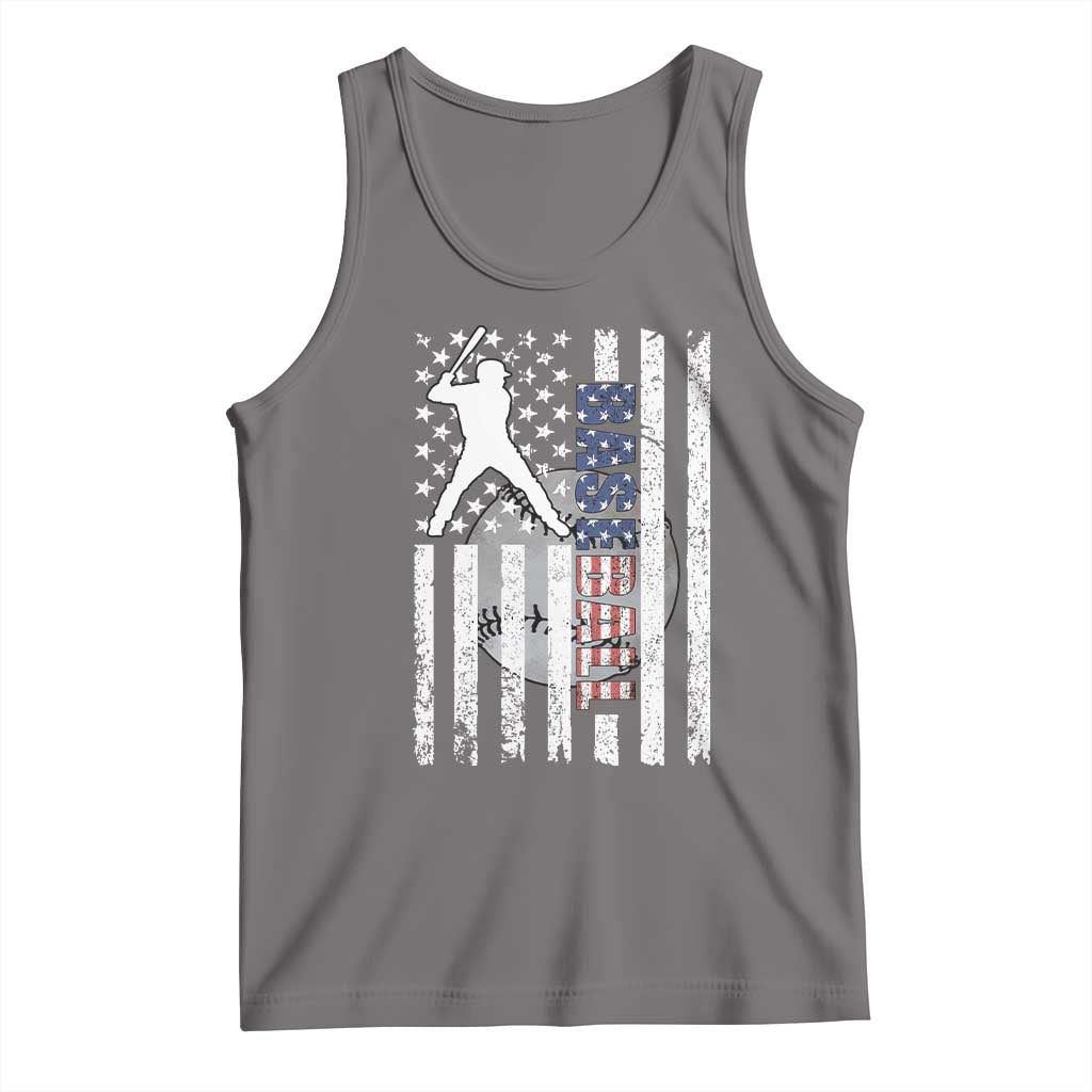 Patriotic Baseball Lover Tank Top USA American Flag Gift - Wonder Print Shop