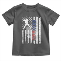 Patriotic Baseball Lover Toddler T Shirt USA American Flag Gift - Wonder Print Shop