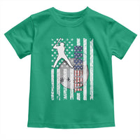 Patriotic Baseball Lover Toddler T Shirt USA American Flag Gift - Wonder Print Shop