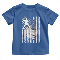 Patriotic Baseball Lover Toddler T Shirt USA American Flag Gift - Wonder Print Shop