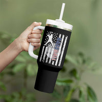Patriotic Baseball Lover Tumbler With Handle USA American Flag Gift
