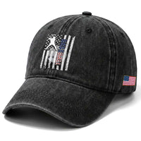 Patriotic Baseball Lover Washed Cotton Baseball Cap USA American Flag Gift