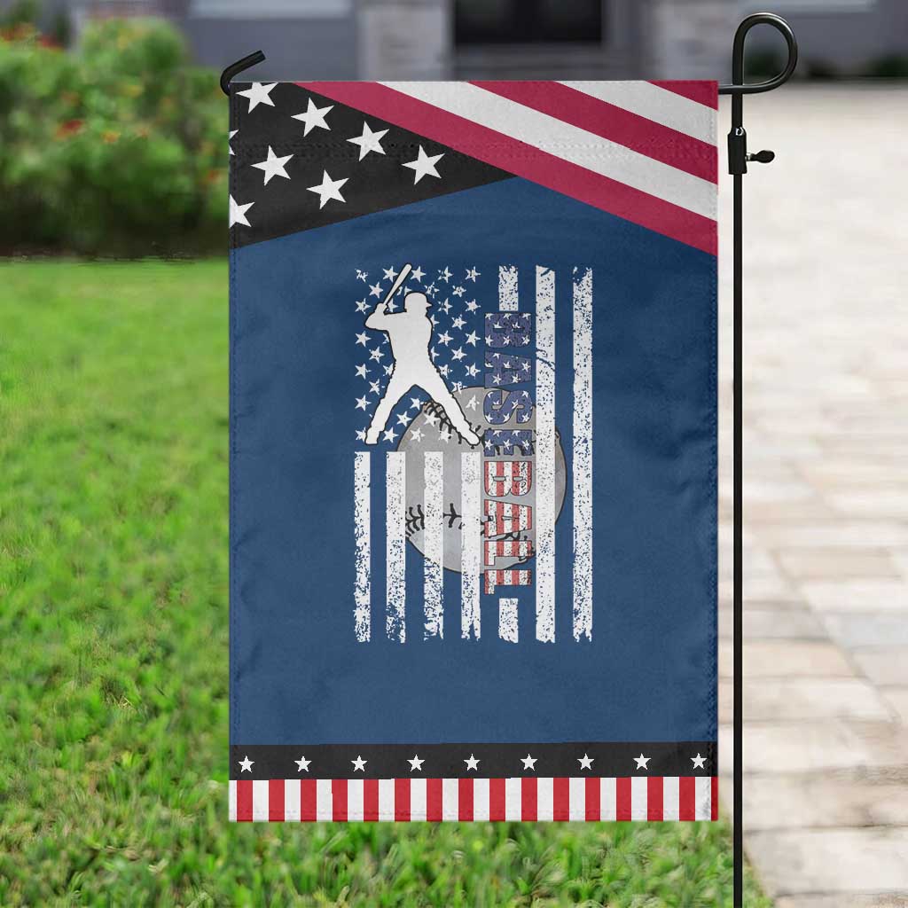 Patriotic Baseball Lover Garden Flag USA American Flag Gift
