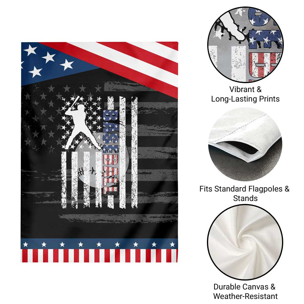 Patriotic Baseball Lover Garden Flag USA American Flag Gift