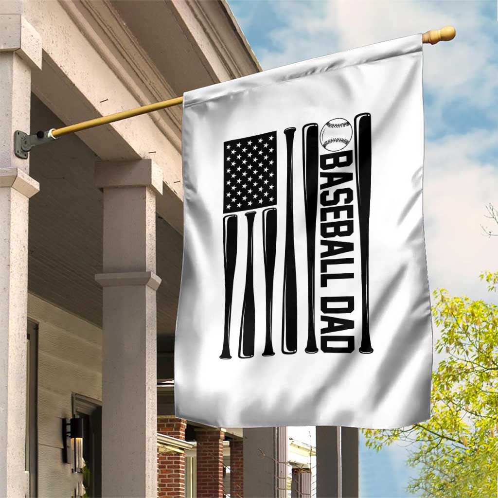 Baseball Dad Patriotic Garden Flag USA American Flag Gift - Wonder Print Shop