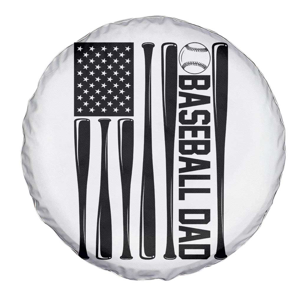 Baseball Dad Patriotic Spare Tire Cover USA American Flag Gift - Wonder Print Shop