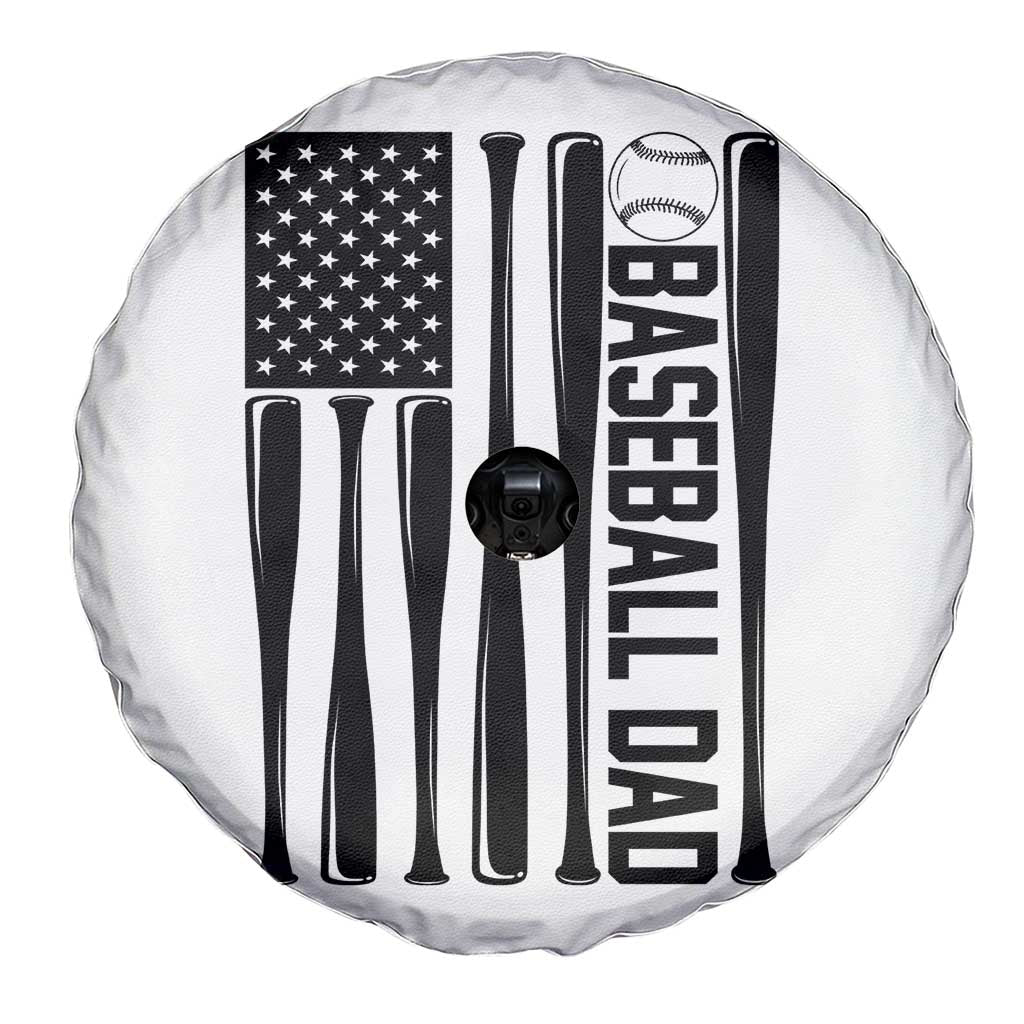 Baseball Dad Patriotic Spare Tire Cover USA American Flag Gift - Wonder Print Shop