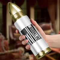 Baseball Dad Patriotic Bullet Tumbler USA American Flag Gift