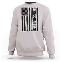 Baseball Dad Patriotic Sweatshirt USA American Flag Gift - Wonder Print Shop