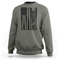 Baseball Dad Patriotic Sweatshirt USA American Flag Gift - Wonder Print Shop