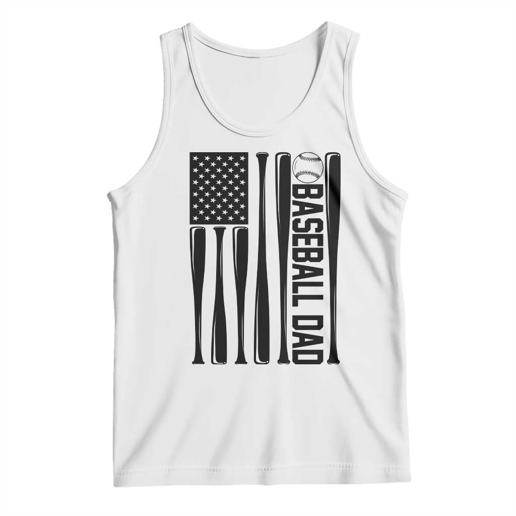 Baseball Dad Patriotic Tank Top USA American Flag Gift - Wonder Print Shop
