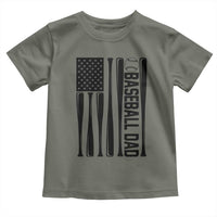 Baseball Dad Patriotic Toddler T Shirt USA American Flag Gift - Wonder Print Shop