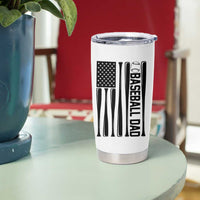 Baseball Dad Patriotic Tumbler Cup USA American Flag Gift