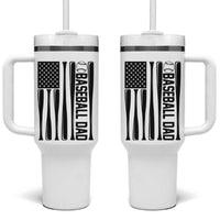 Baseball Dad Patriotic Tumbler With Handle USA American Flag Gift