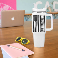 Baseball Dad Patriotic Tumbler With Handle USA American Flag Gift