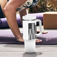 Baseball Dad Patriotic Tumbler With Handle USA American Flag Gift