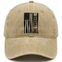 Baseball Dad Patriotic Washed Cotton Baseball Cap USA American Flag Gift