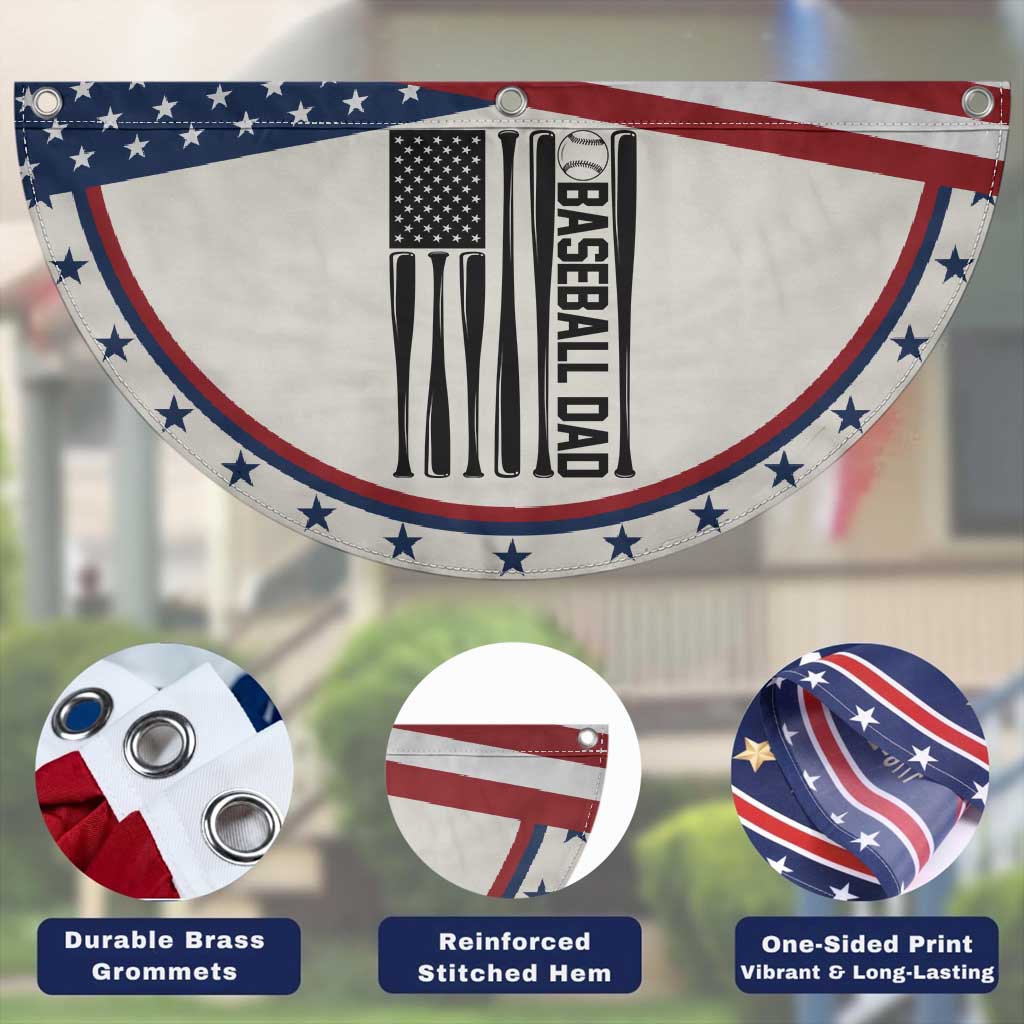 Baseball Dad Patriotic Fan Flag USA American Flag Gift
