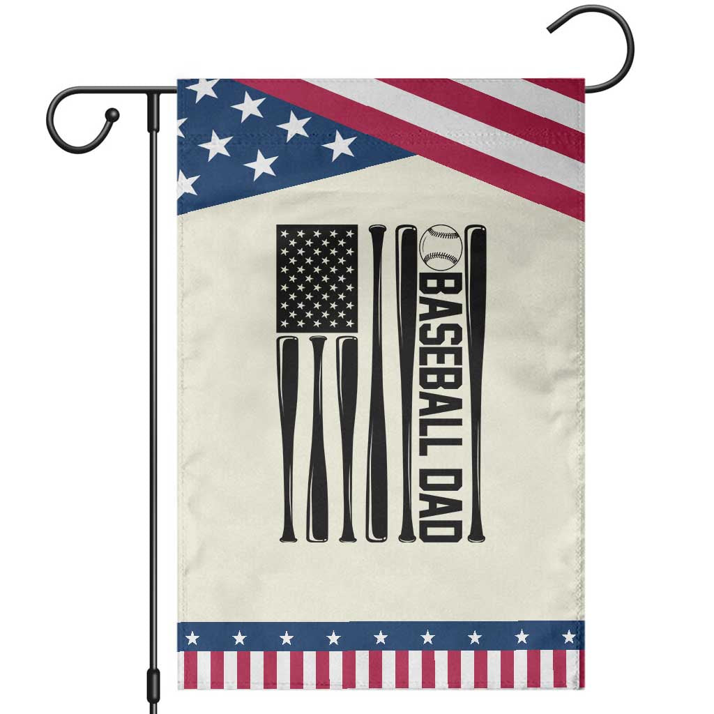 Baseball Dad Patriotic Garden Flag USA American Flag Gift